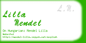 lilla mendel business card